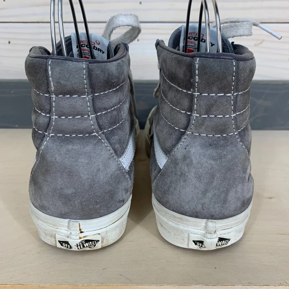 Vans Shoes Mens 6.5 Womens 8 High Tops HEIQ Eco Dry Gray Suede‎ Grunge Skater